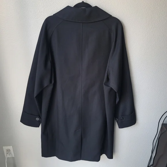 NWT The Kooples Wool Blend Double Breasted Oversized Textured Trench, FR 2/US 6